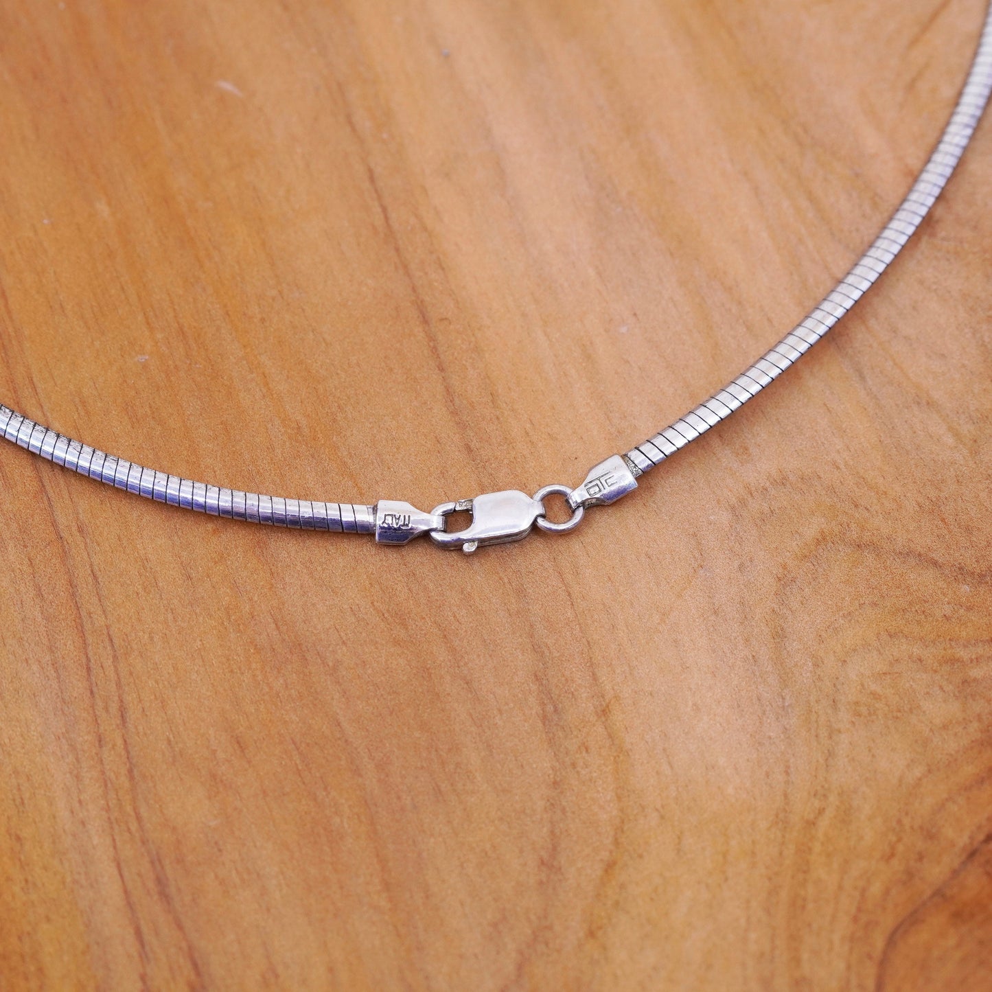 16”, 3mm, vintage Sterling silver omega chain, Italy 925 necklace