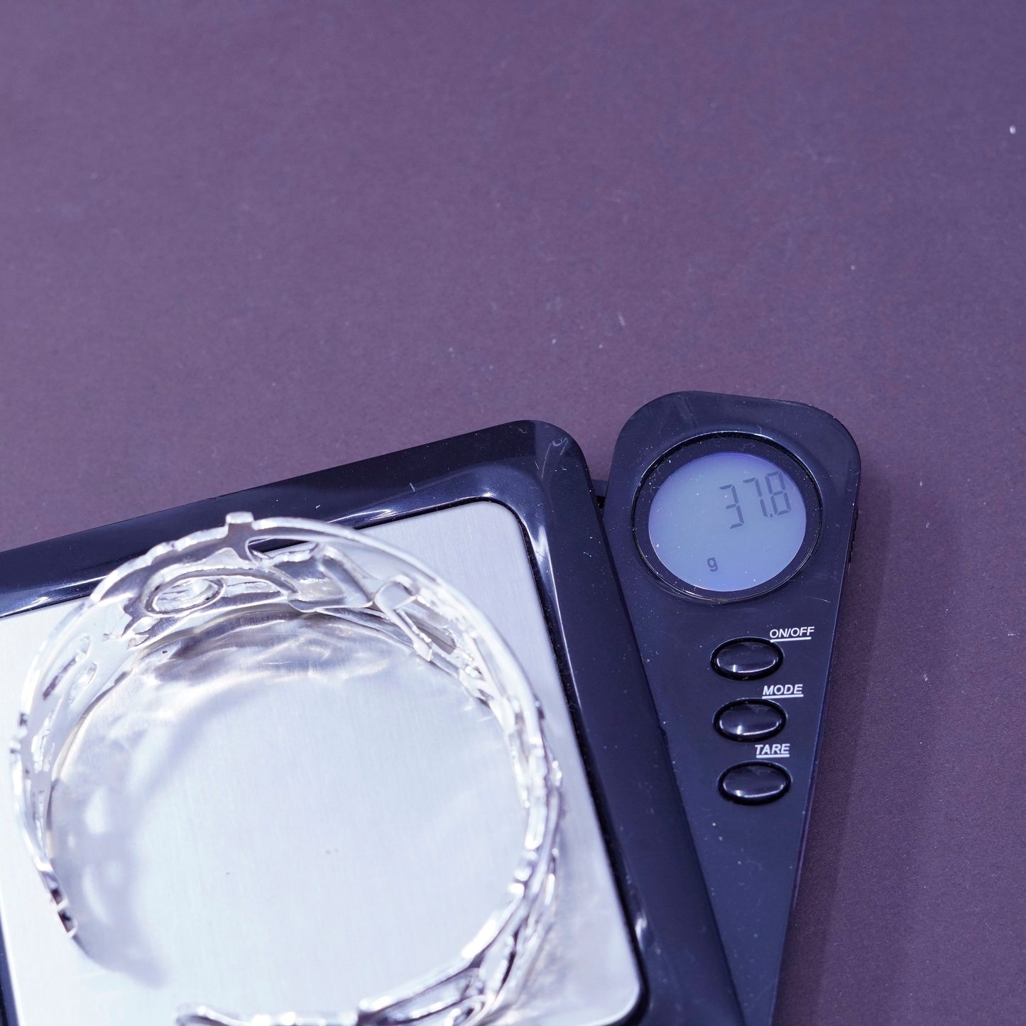 7”, Vintage Mexico Sterling silver handmade bracelet, wide 925 cuff w/ monkeys