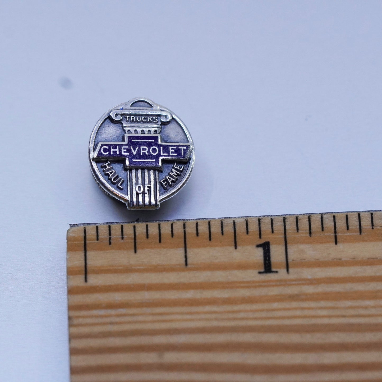 Vintage Chevrolet haul fame sterling silver handmade brooch, 925 pin