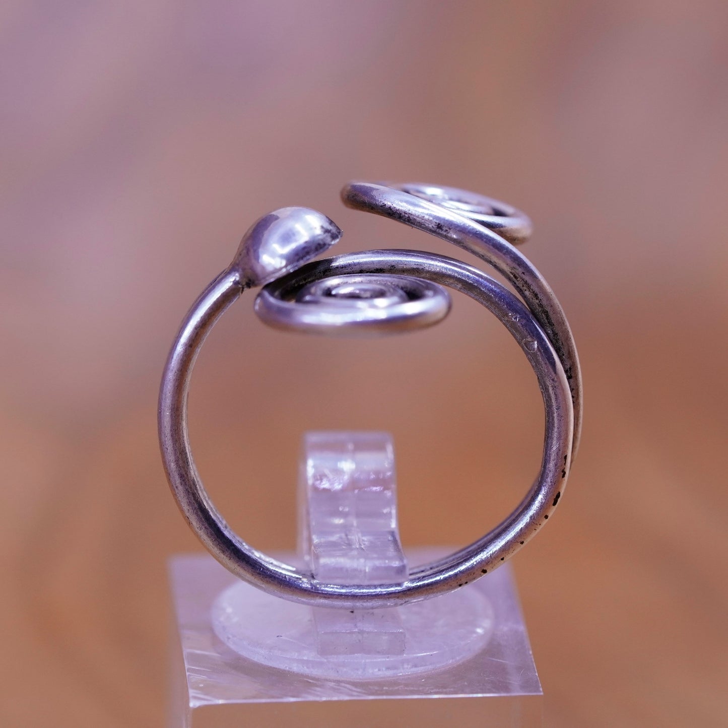Size 6.5, Sterling silver handmade ring, southwestern 925 filigree swirl band
