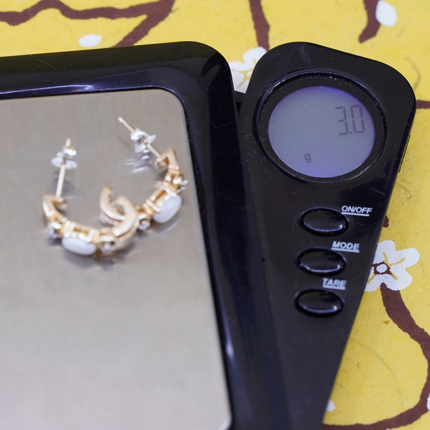 0.75”, Vermeil gold Sterling silver hoops 925 huggie earrings opal diamond