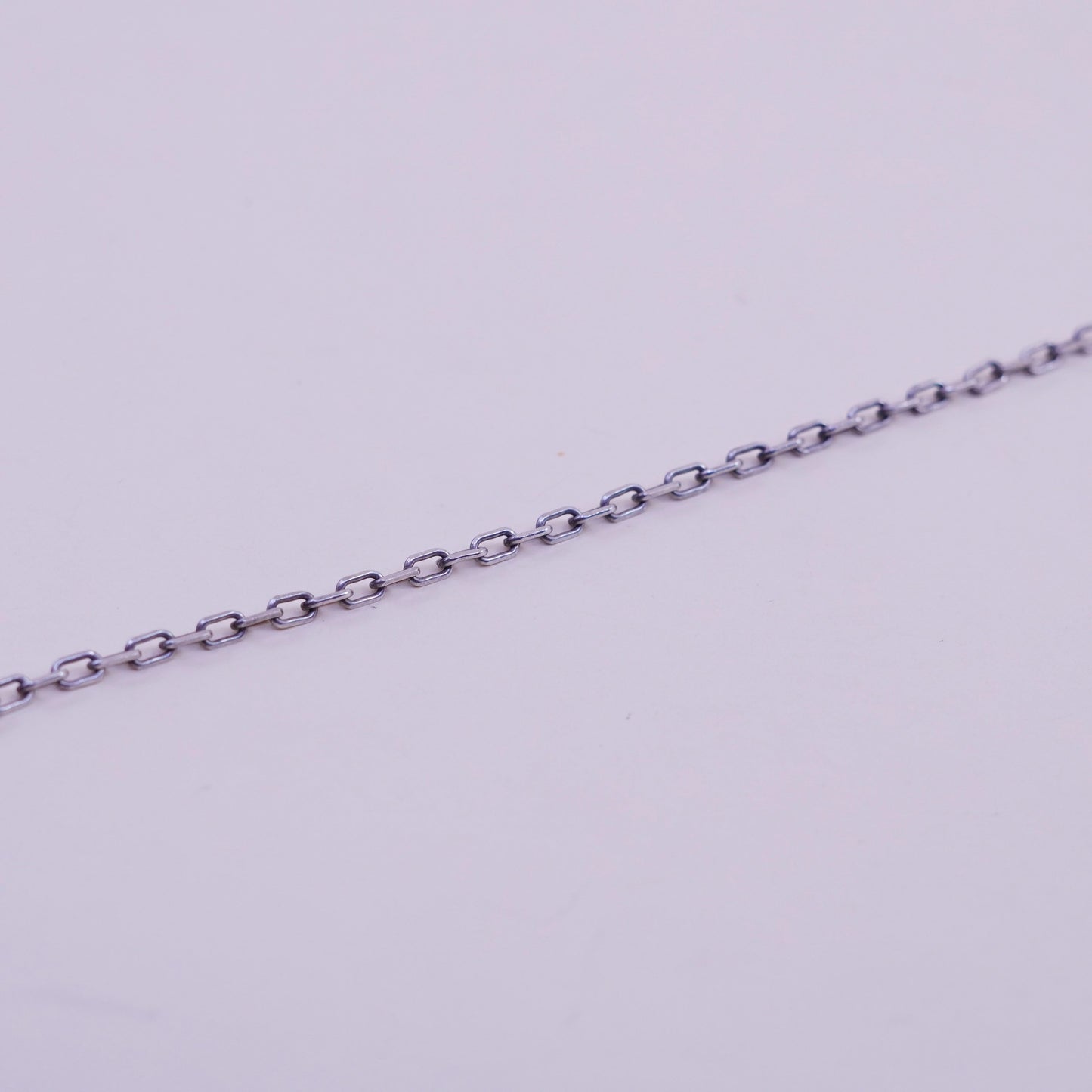 10.25”, sterling silver handmade bracelet, 925 oval elongated link chain anklet