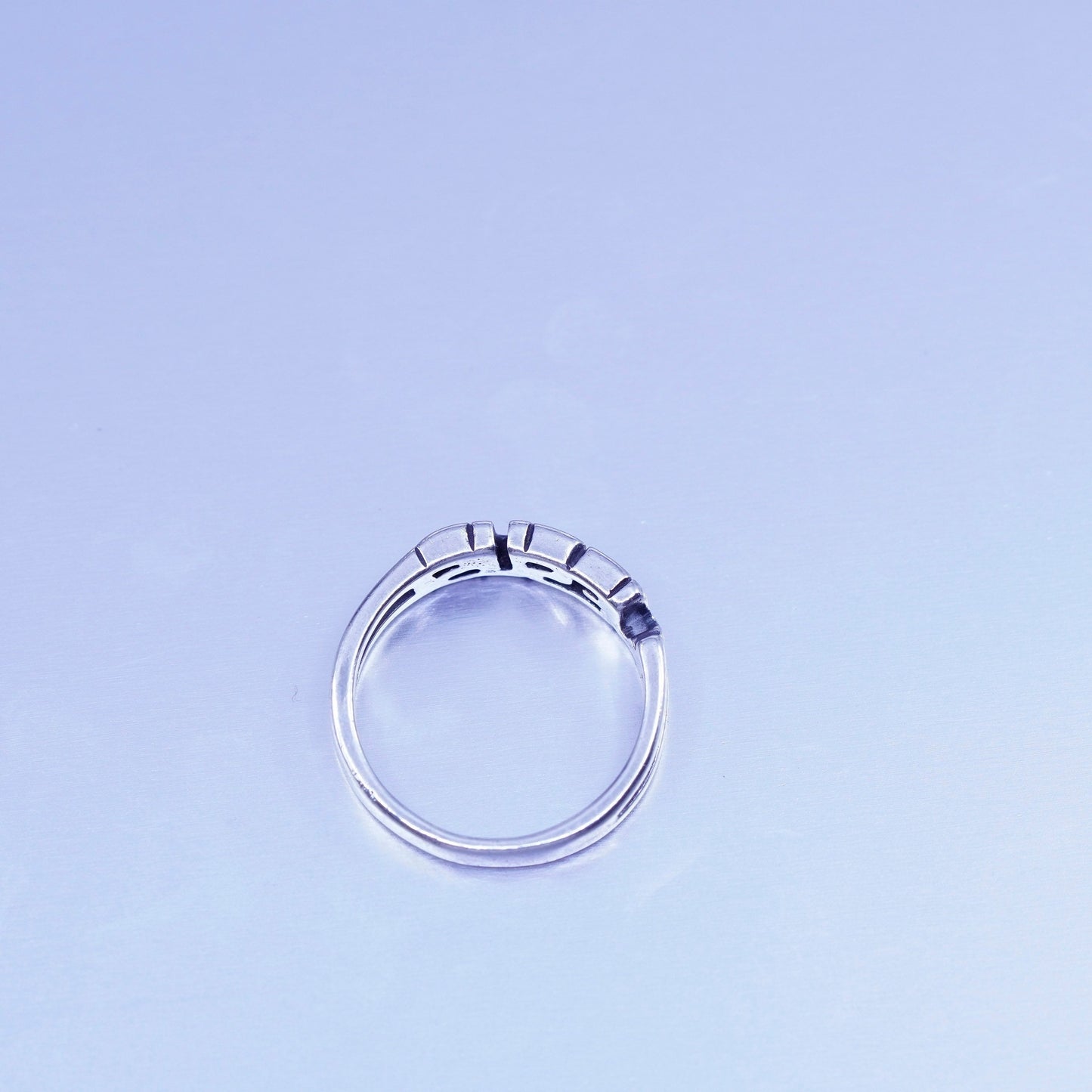 Size 5.75, vintage Shube Sterling 925 silver stackable ring, Jesus band