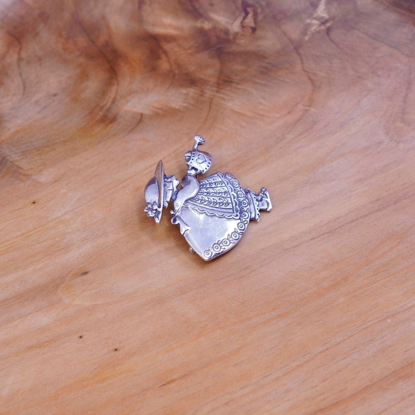 vintage Mary Engelbreit Me Ink Little Girl Sterling 925 Silver Brooch