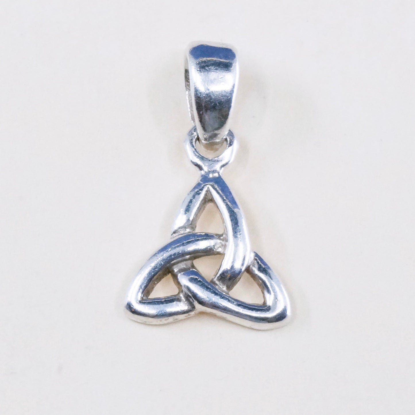 vintage sterling silver handmade pendant, 925 silver Irish filigree charm