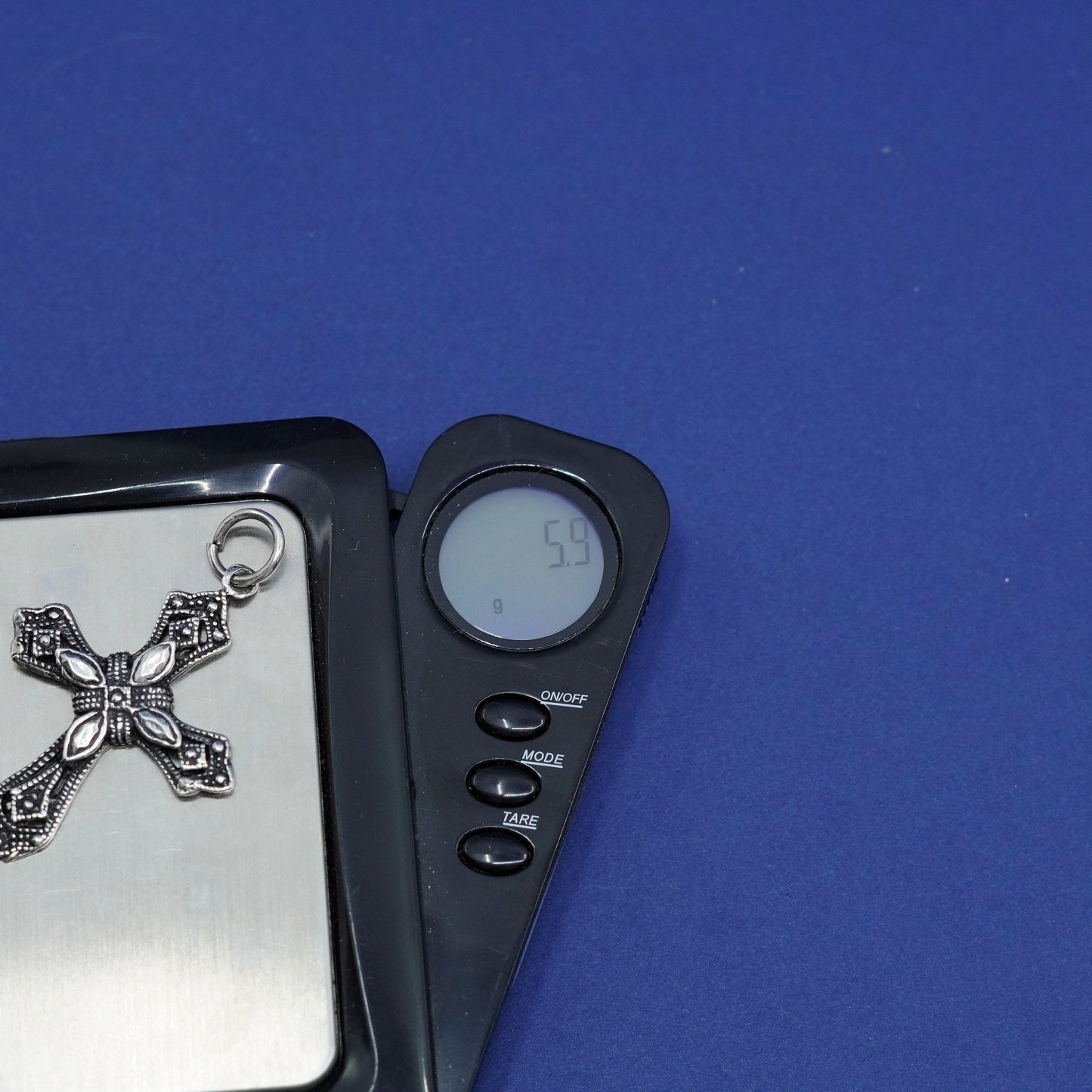 Vintage Sterling silver handmade pendant, 925 bali cross charm