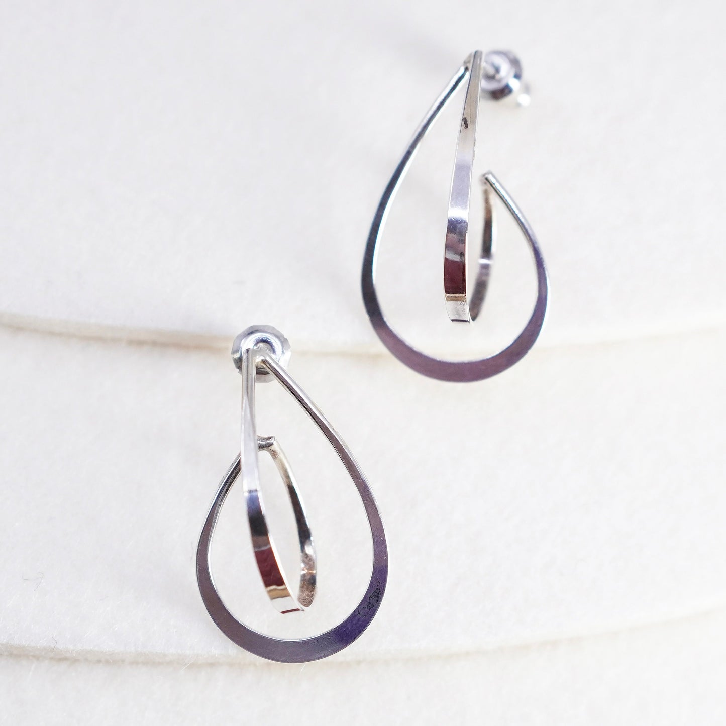 Vintage Sterling 925 silver teardrop earrings