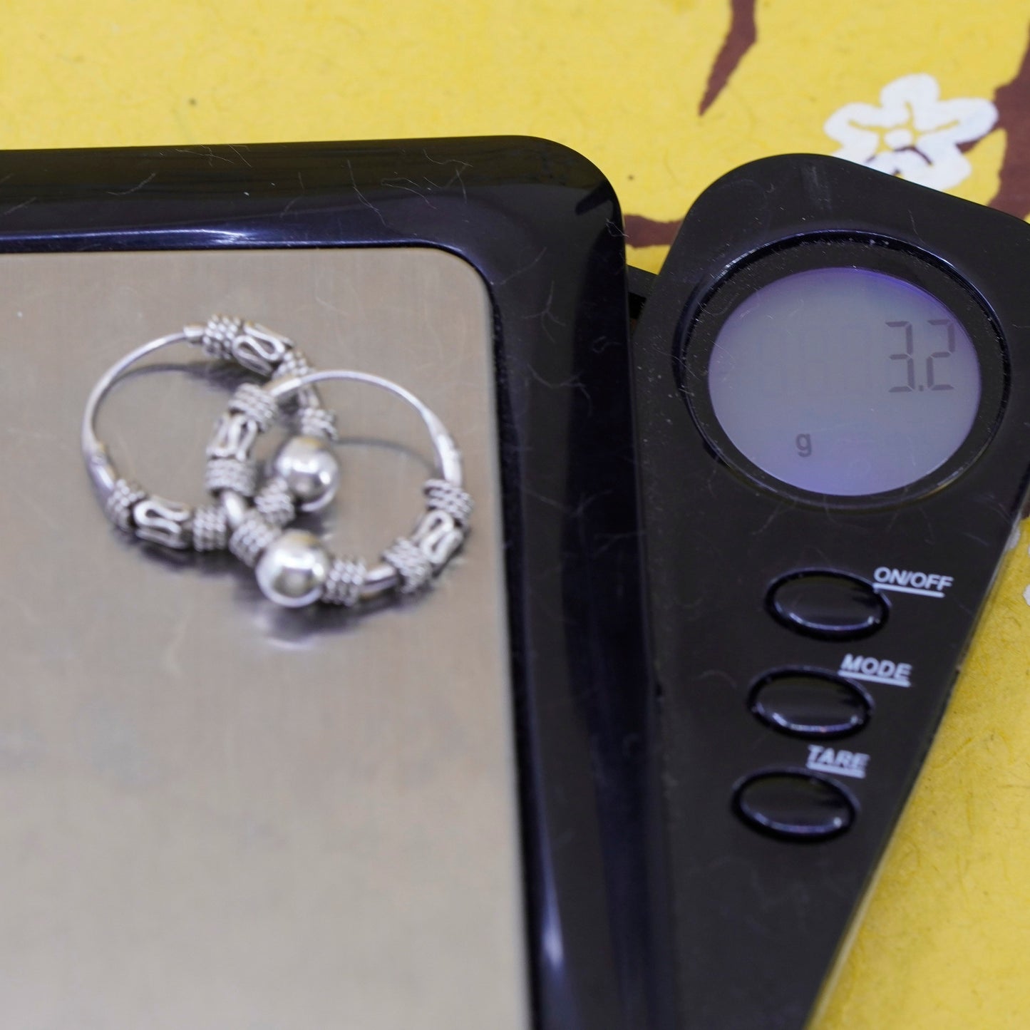 0.5”, Vintage Sterling 925 silver handmade earrings, 925 hoops