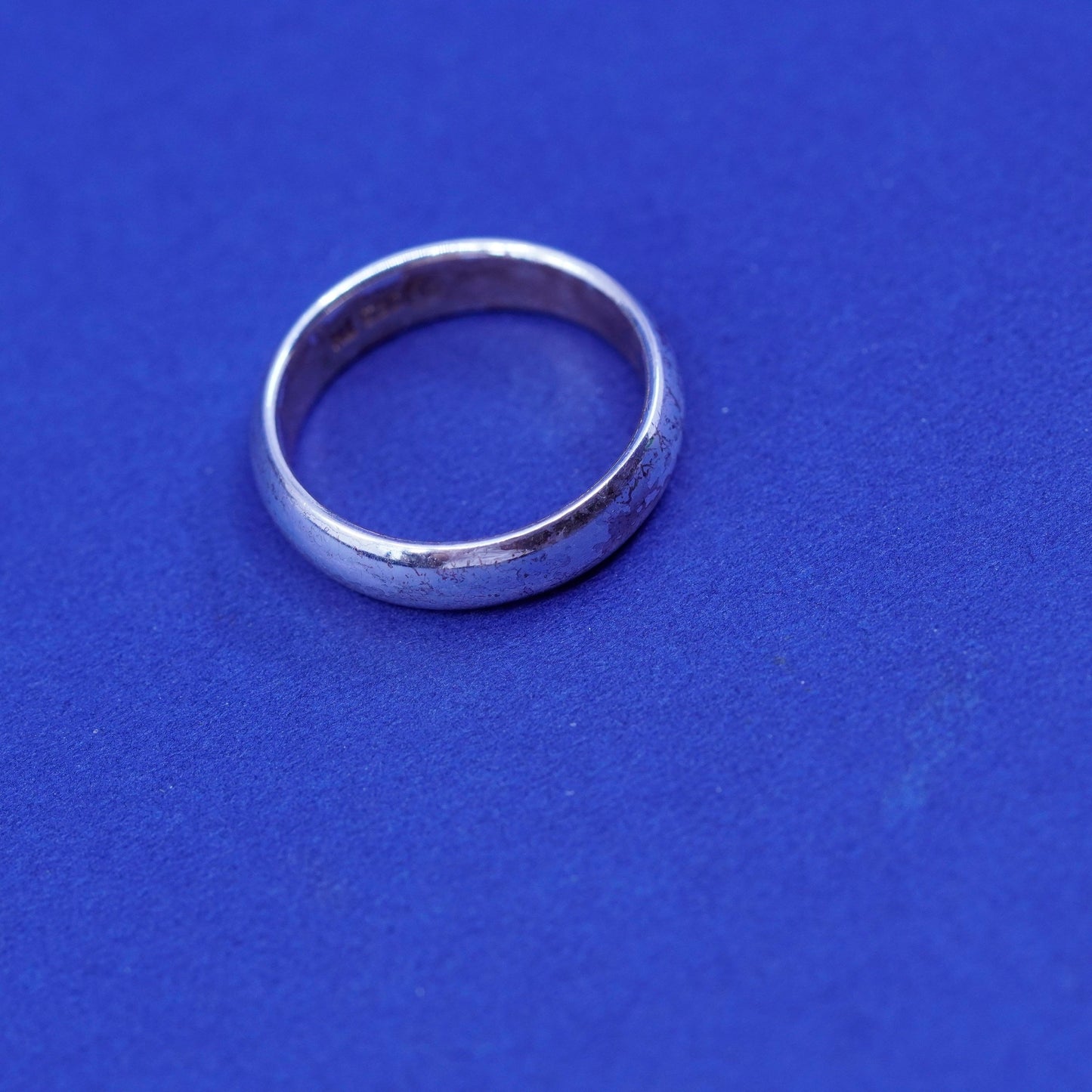Size 7, vintage Sterling silver handmade ring, mexico 925 wedding band