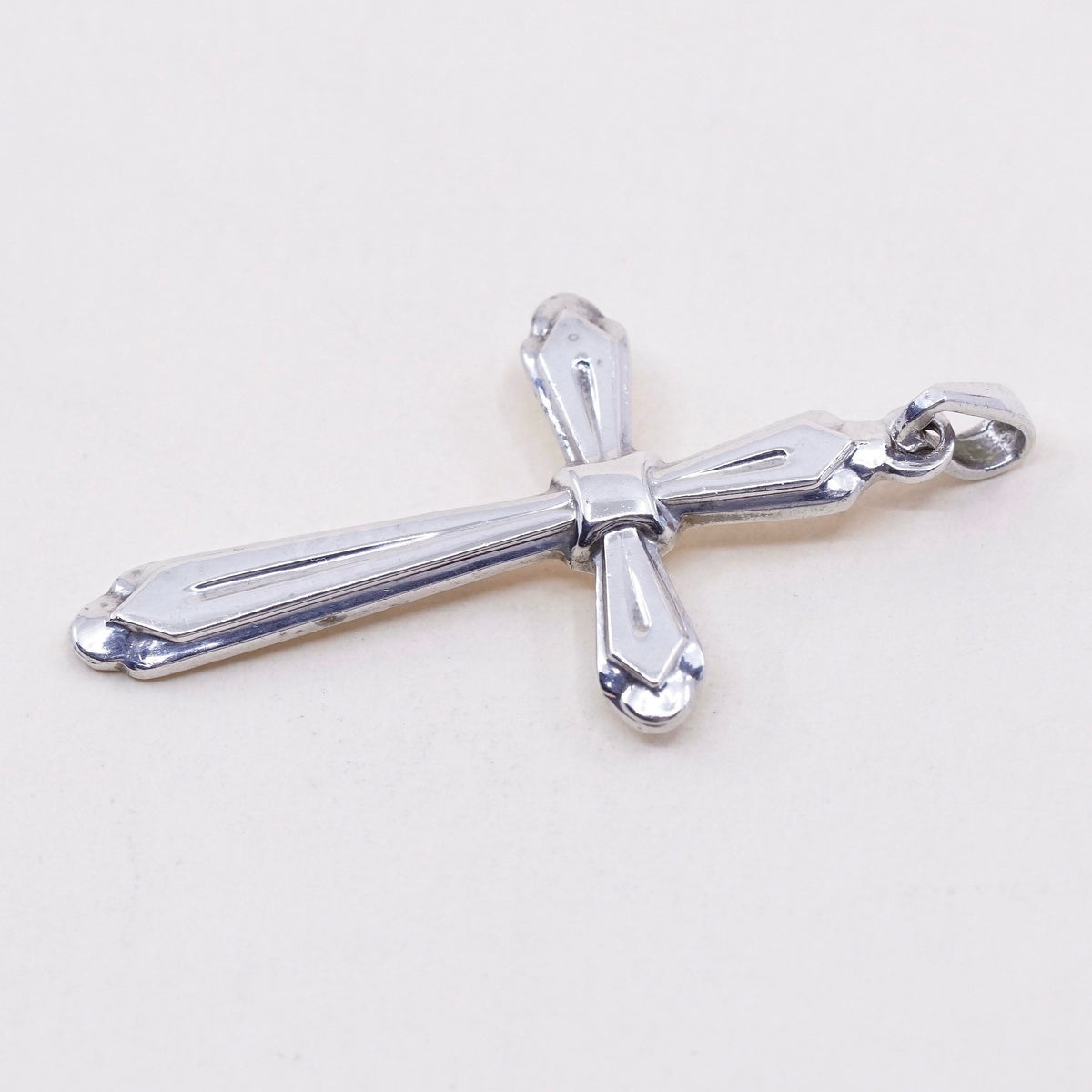 Vintage handmade Sterling silver pendant, 925 cross