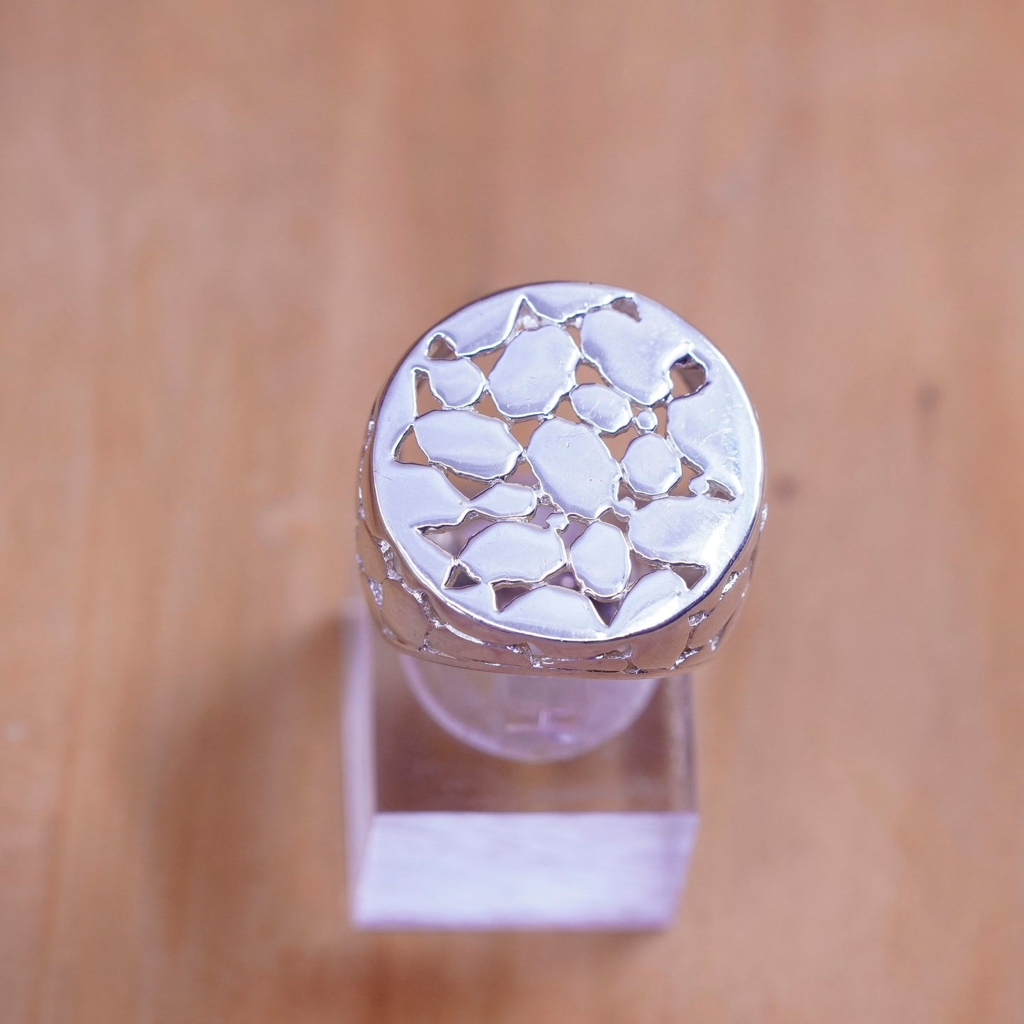 Size 6.25, Sterling silver handmade ring, southwestern, 925 filigree band