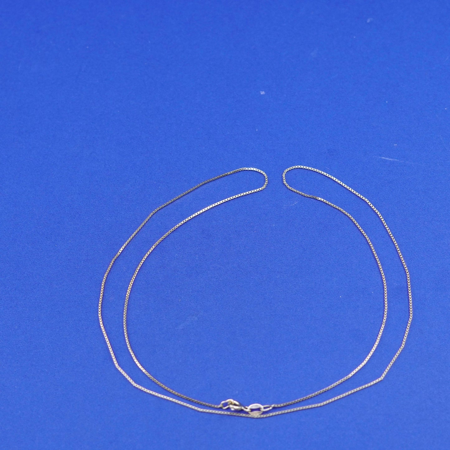 24”, 1mm, vintage vermeil gold over Sterling silver necklace, 925 box chain