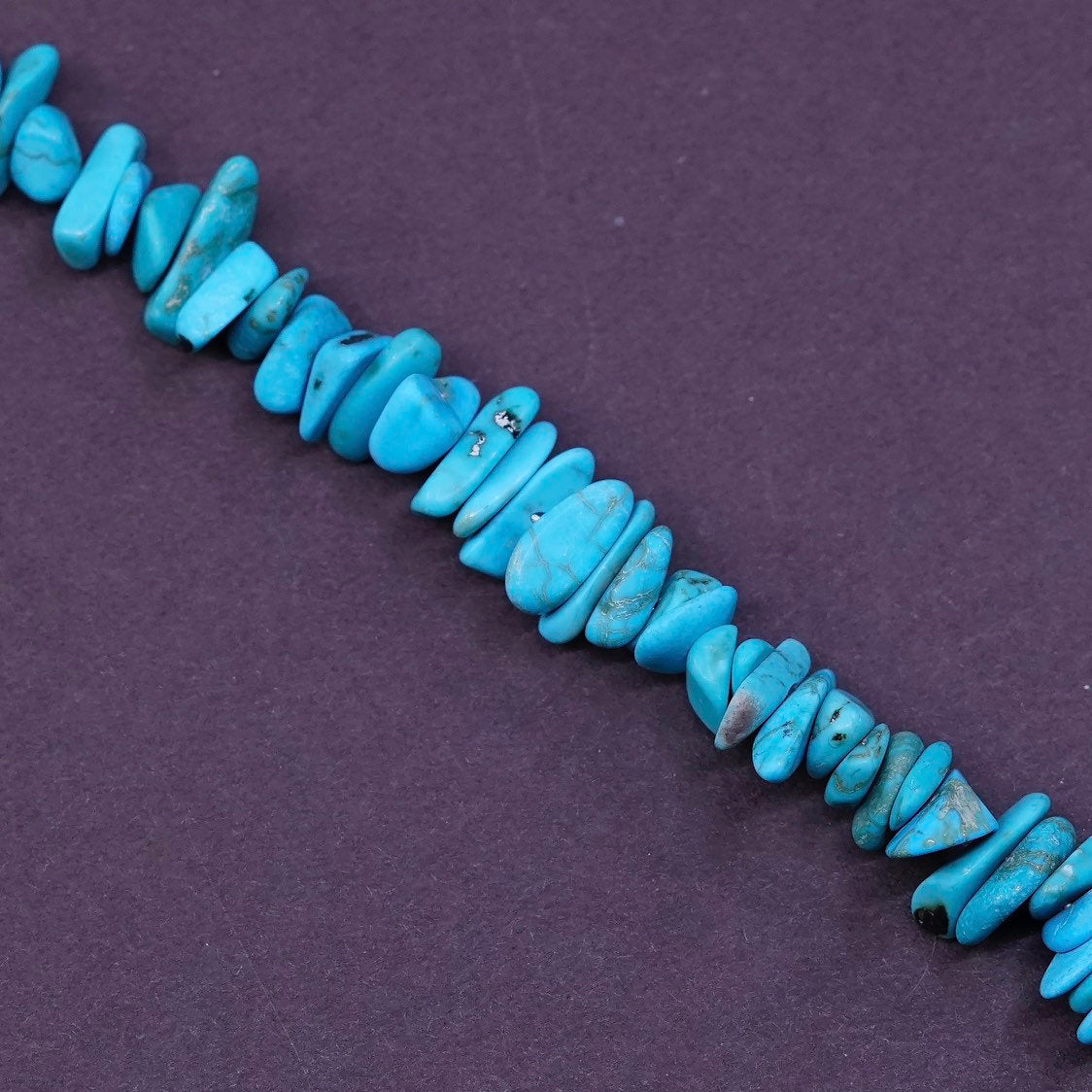 7", vtg Sterling silver handmade bracelet, turquoise beads bracelet