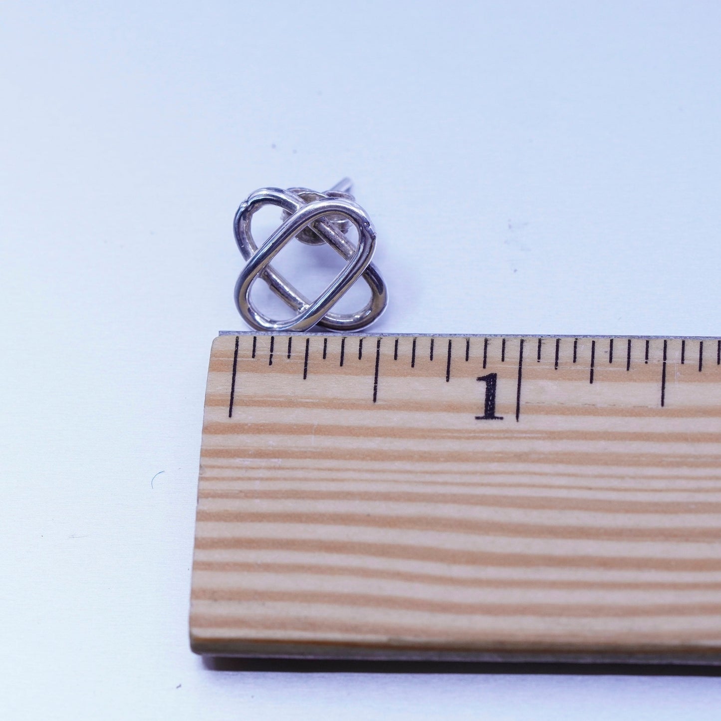 Vintage Sterling 925 silver handmade earrings, Irish Celtic knot studs