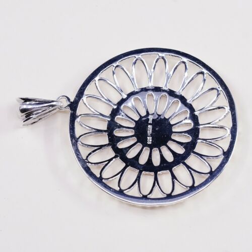 Vintage Italy Milor Sterling Silver Handmade Pendant, 925 Bali Circle
