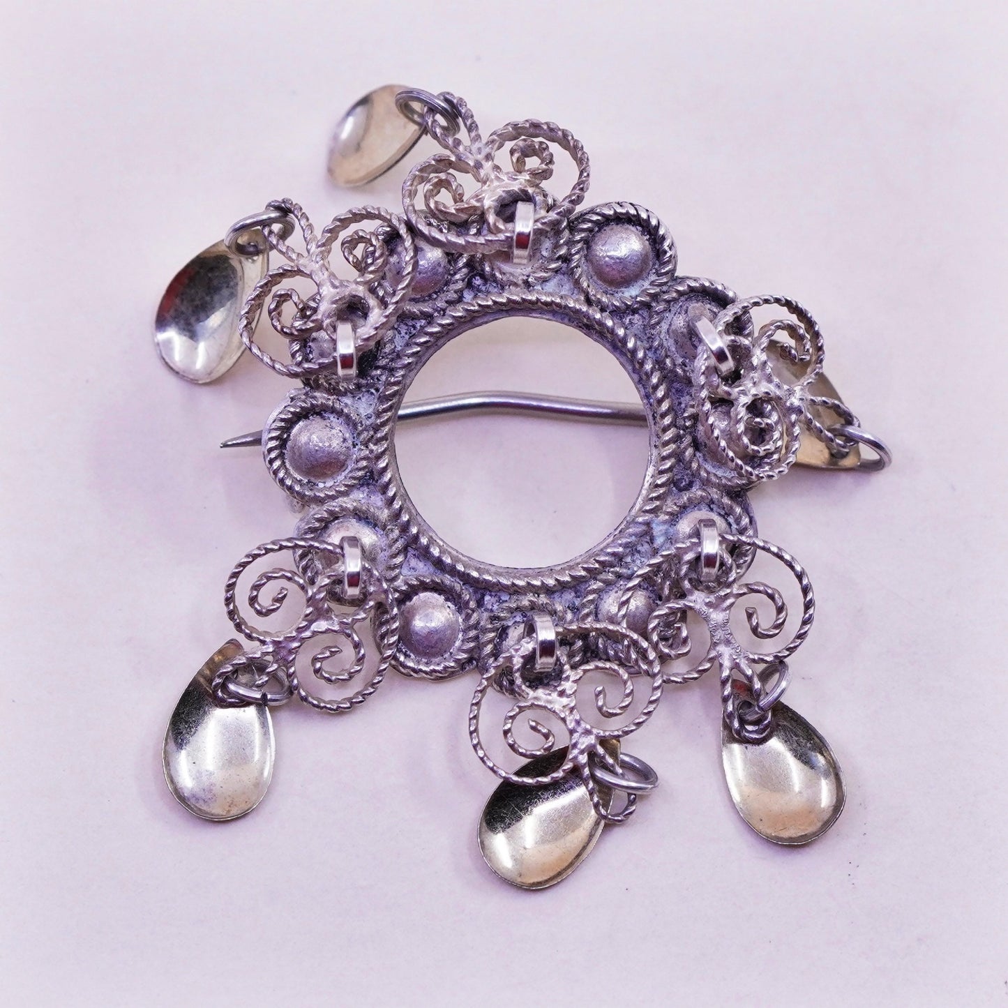 Rare vintage Hasla signed 830S silver brooch Norway Scandinavian