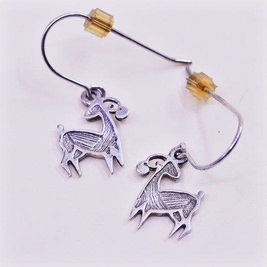 Vintage Sterling 925 Silver Sheep tiny Earrings