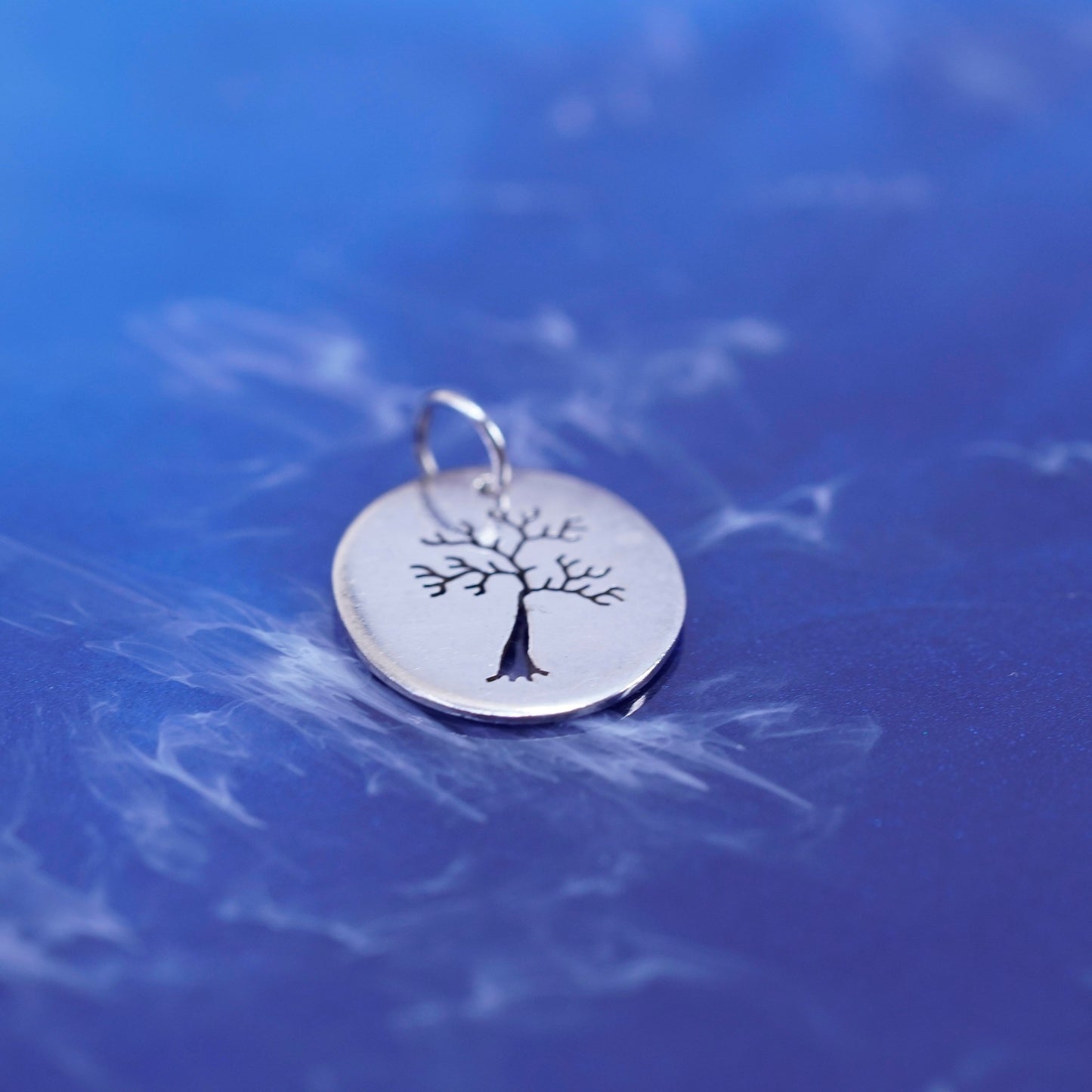 Vintage Sterling silver handmade pendant, 925 Christmas tree charm