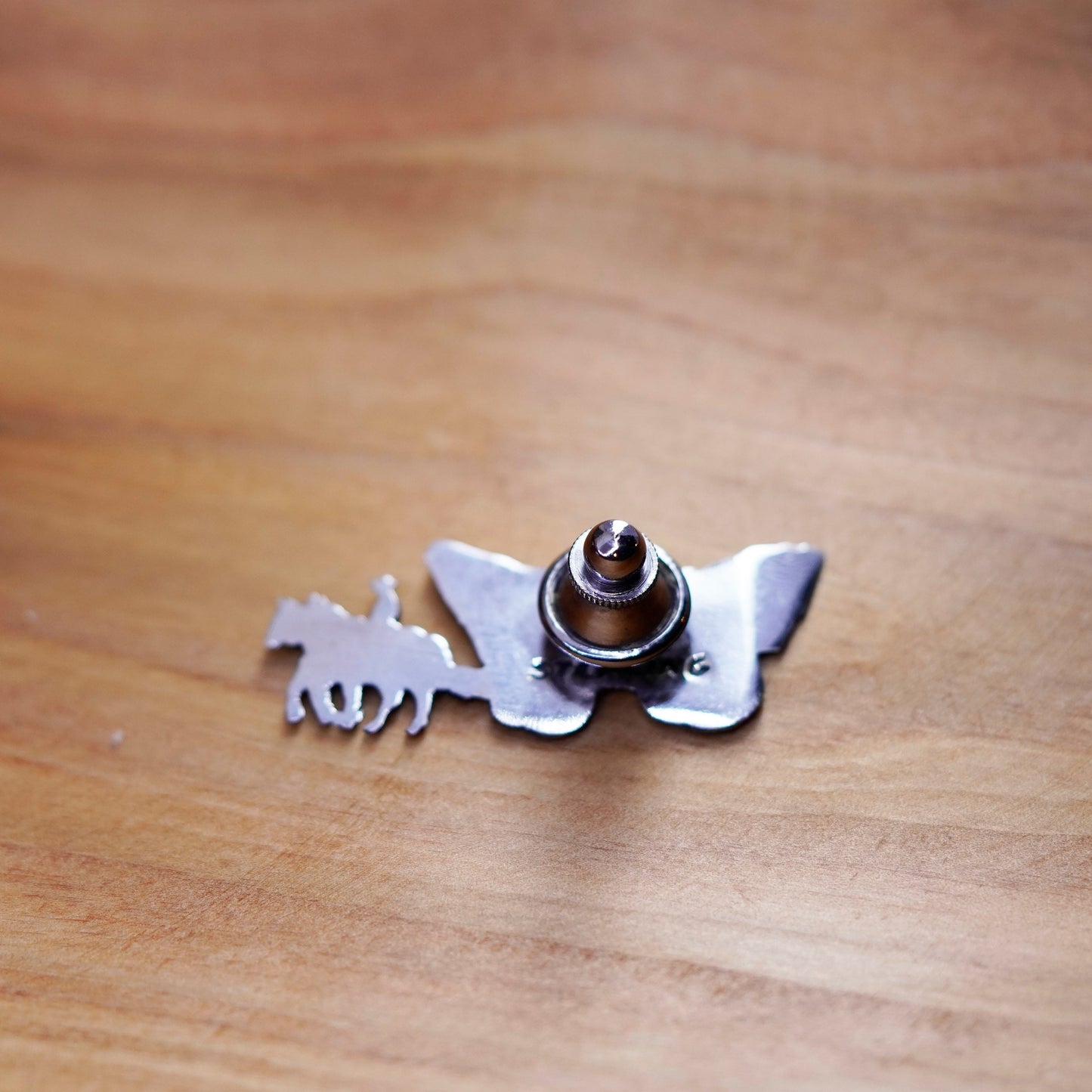 Vintage handmade sterling 925 silver horse wagon pin