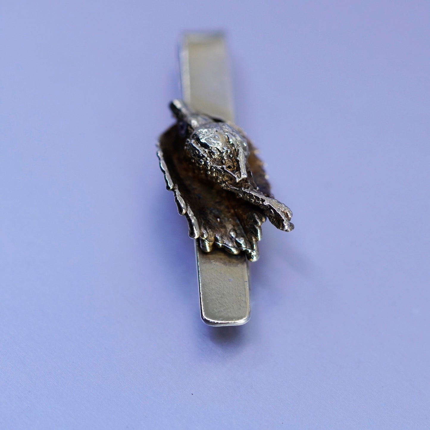 vtg BRDR B BJORKLUND vermeil gold over Sterling 925 silver handmade tie clip