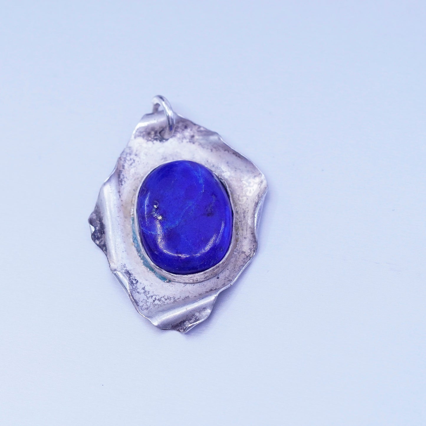 Native American navajo Eddie Chee sterling 925 silver pendant with lapis lazuli