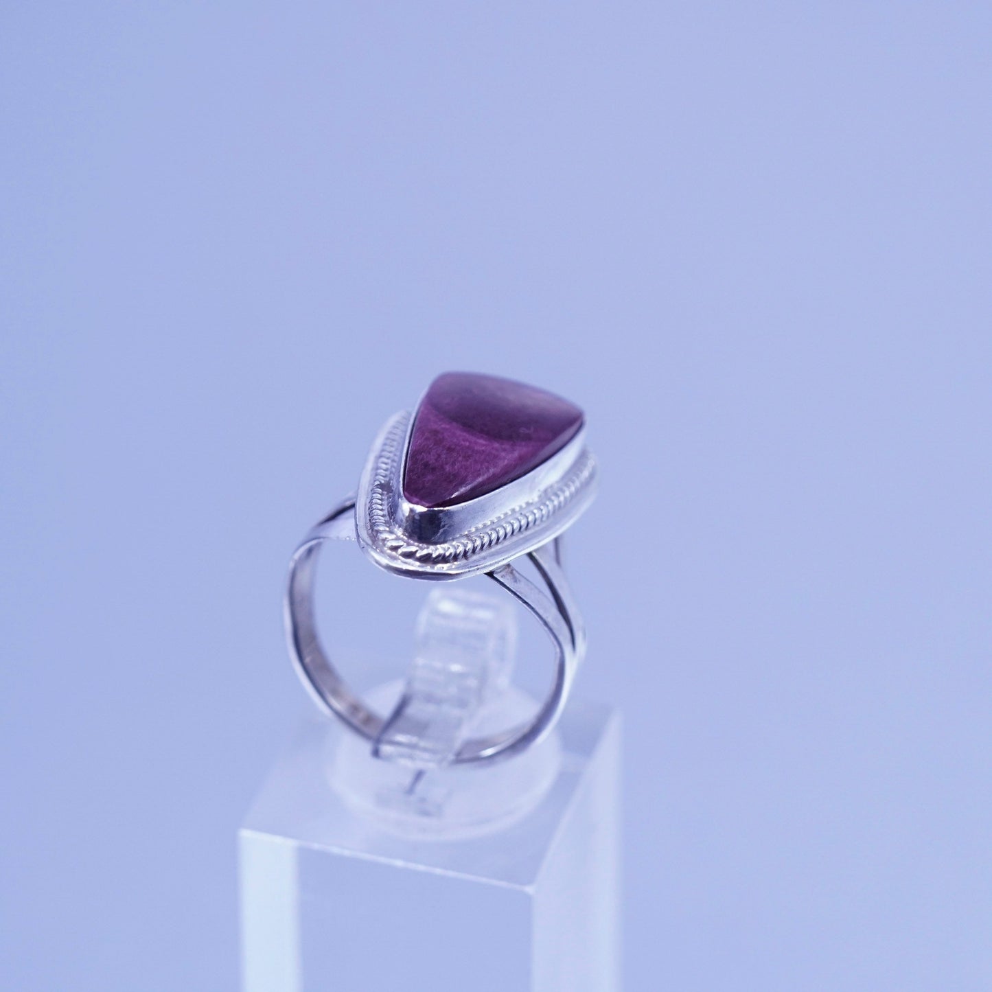 Size 6.5, Native American navajo Alex Gelvin Sterling 925 silver ring charoite