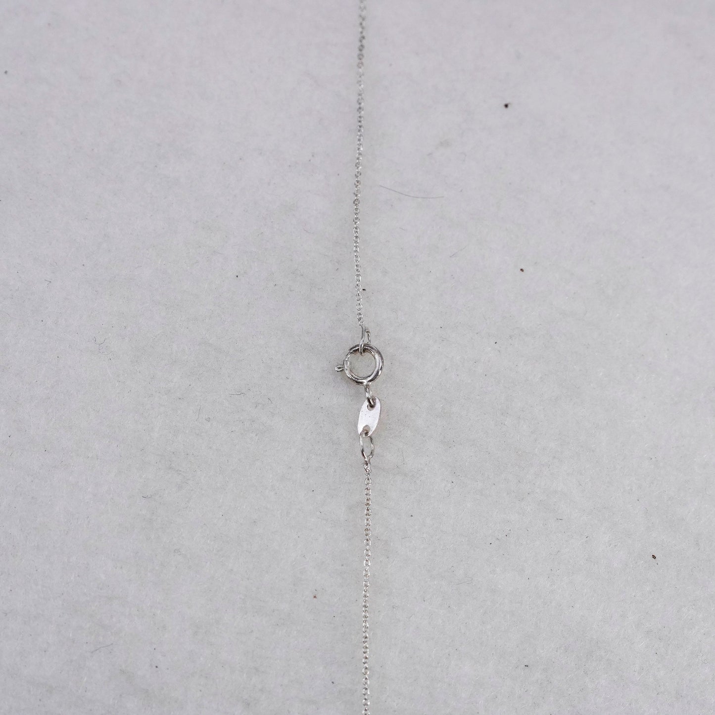 16”, Sterling silver necklace, 925 circle chain with initial letter P pendant