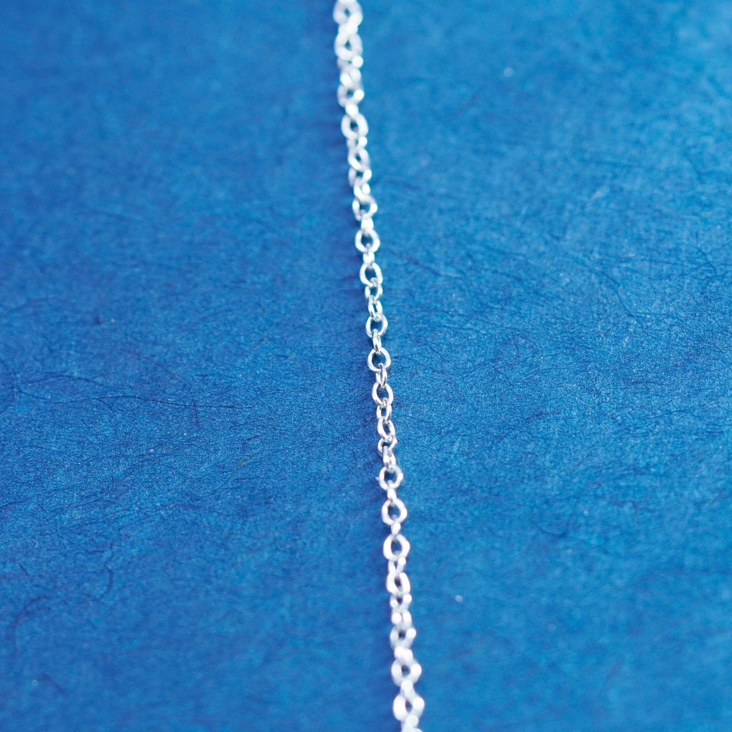 18”, 1mm, vintage Sterling silver necklace, 925 circle chain