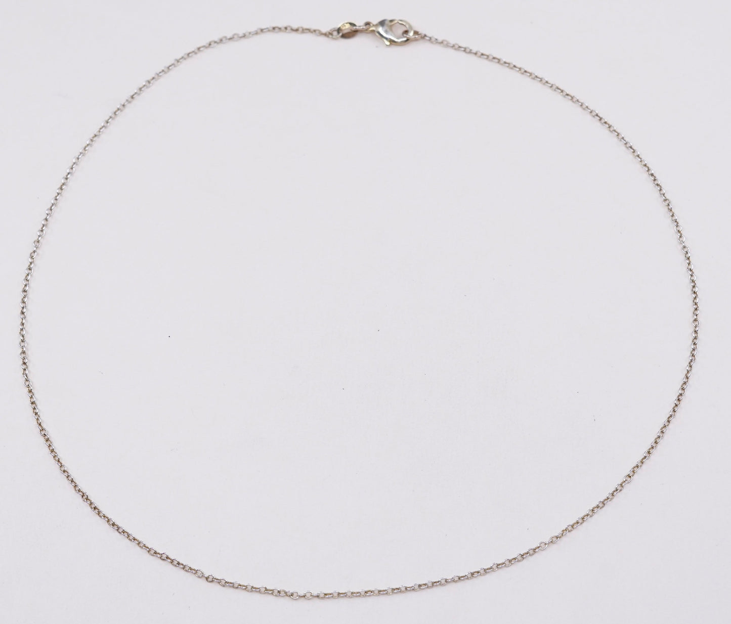 18”, 1mm, vintage vermeil gold over Sterling silver necklace, 925 circle chain
