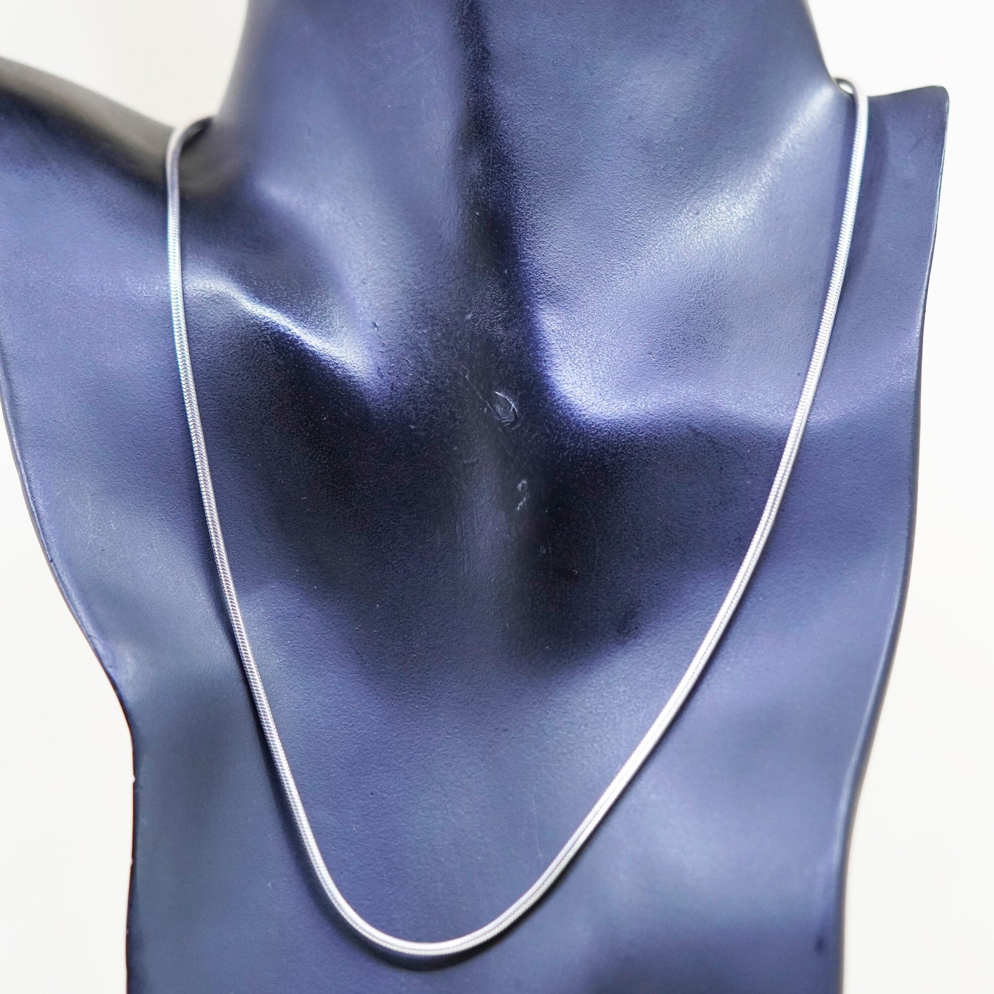 18”, 2mm, Vintage milor sterling silver snake chain, Italy 925 necklace