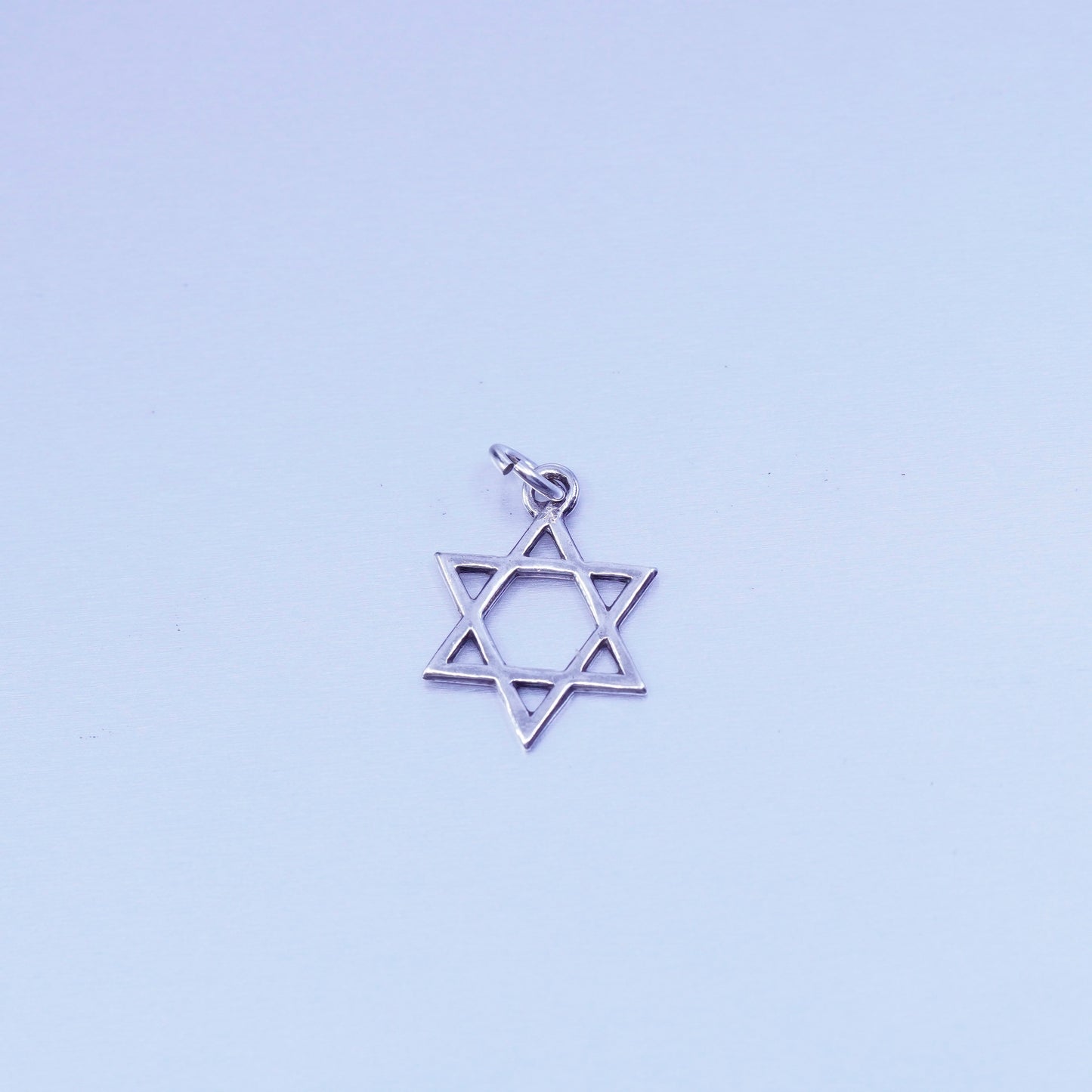Antique Sterling silver handmade simple 925 hexagram star charm