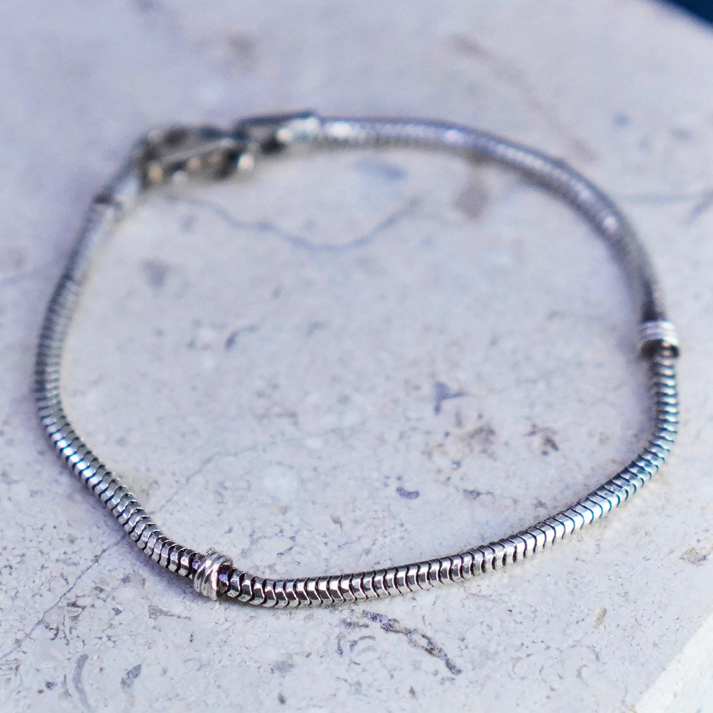 5.25”, 2mm, Sterling silver handmade bracelet, 925 snake chain