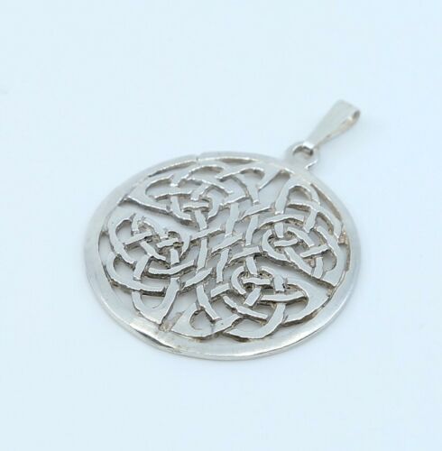 Vintage Sterling Silver Handmade Pendant, 925 gaelic pendant