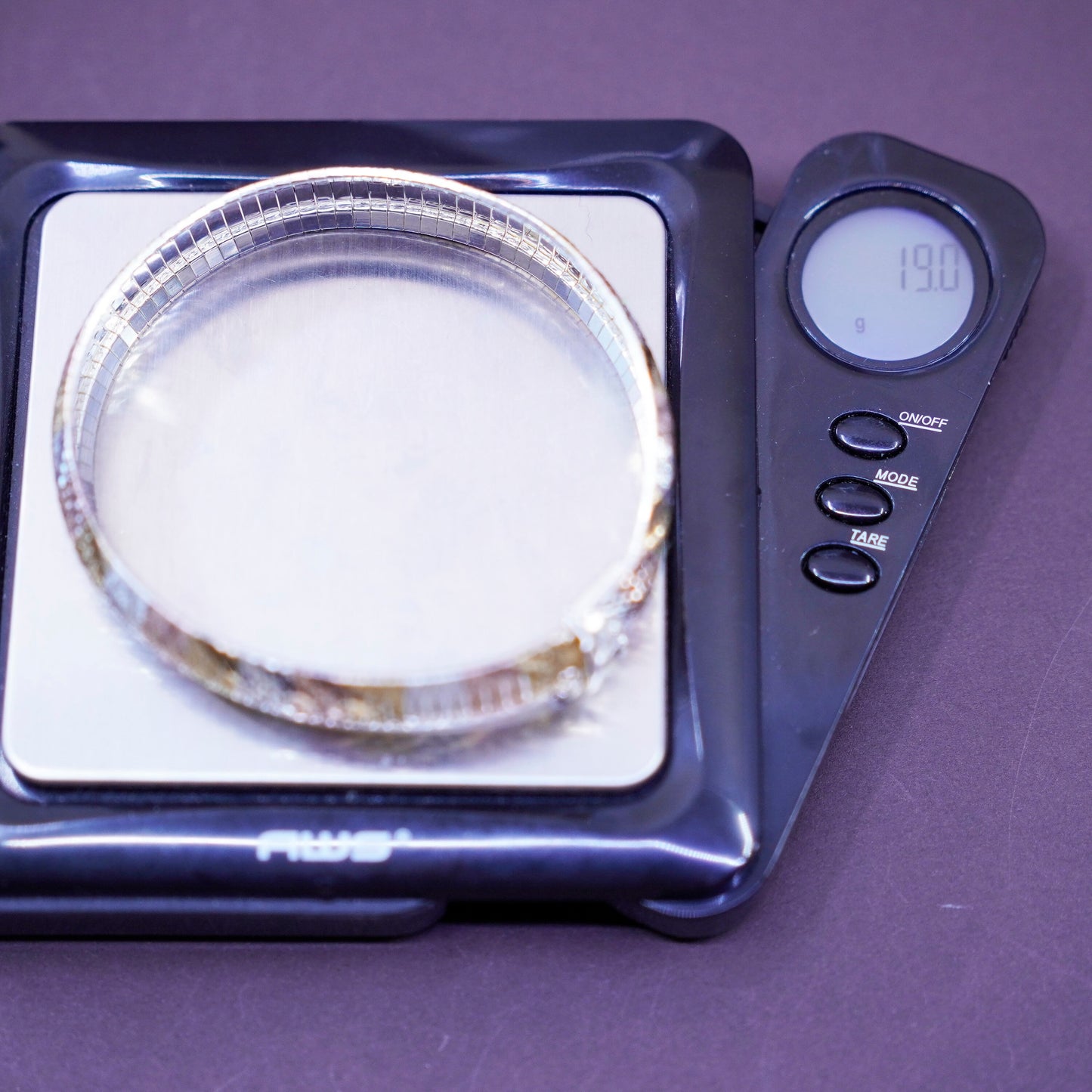 7.25” 12mm, vintage Italy Sterling silver bracelet, triple tone 925 omega chain
