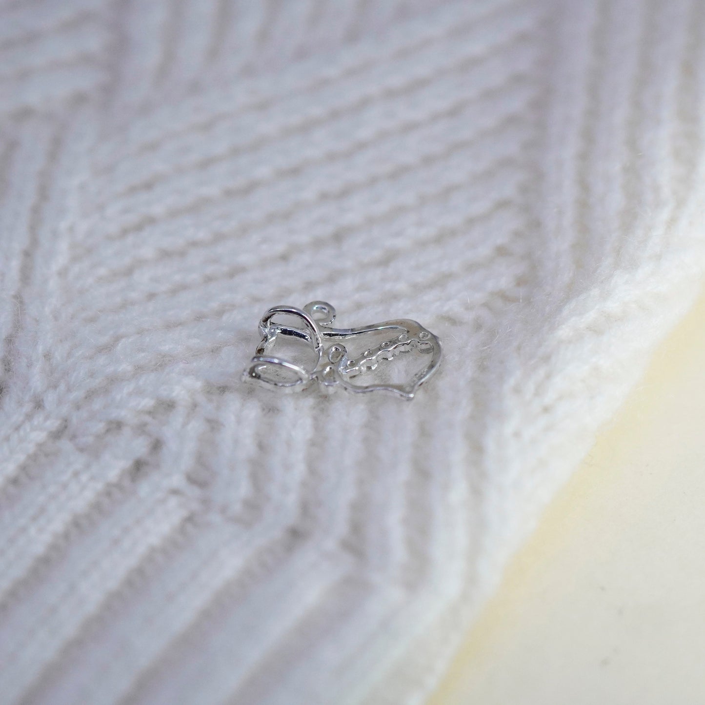 Sterling 925 silver cat kittie birthstone pendant charm with Cz