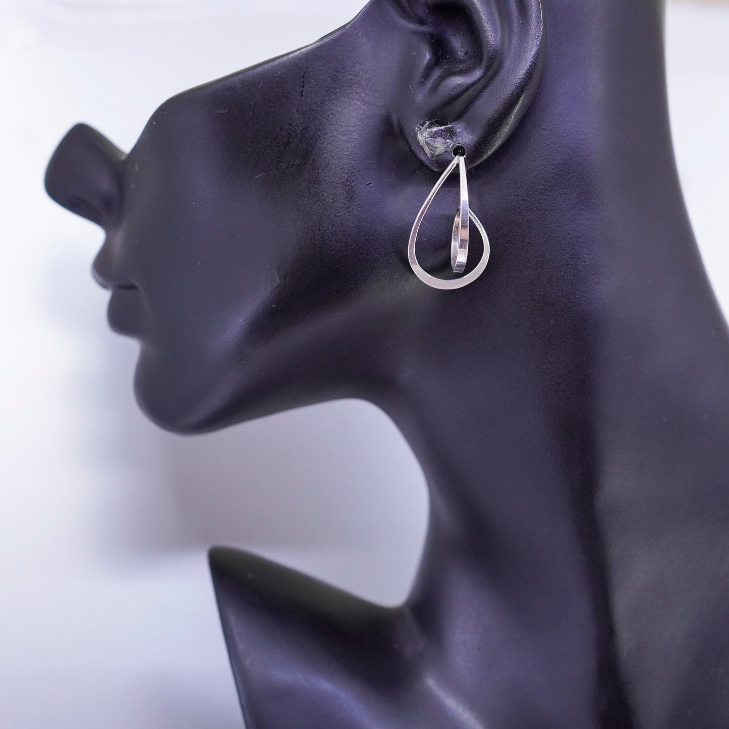 Vintage Sterling 925 silver teardrop earrings