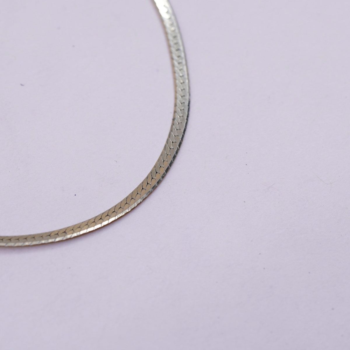 7”, vermeil gold over sterling silver bracelet, Italian 925 herringbone chain