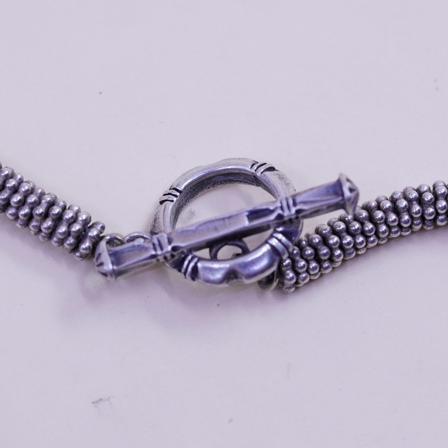 7”, Vintage handmade bracelet, 14K beads with 925 silver beads pearl