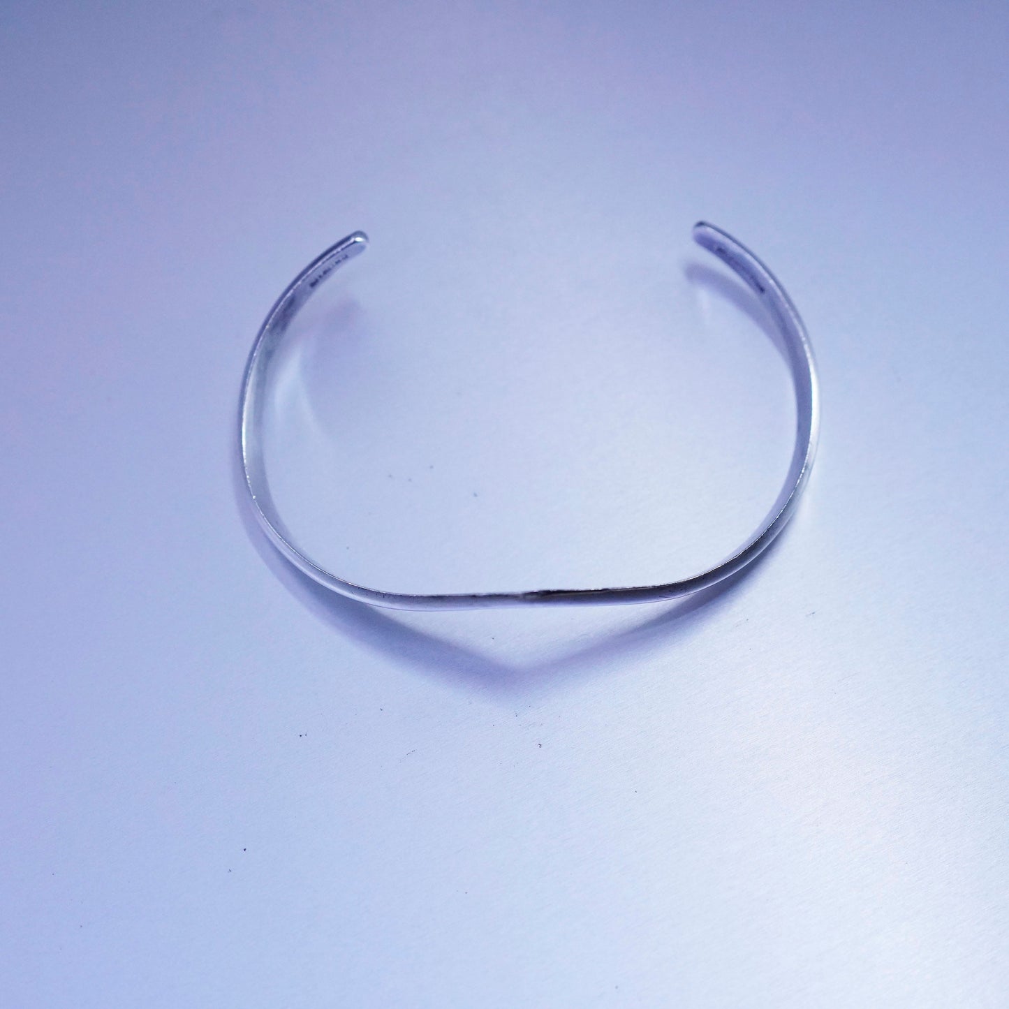 6.5”, Native American Morningstar Sterling 925 silver handmade bracelet, v cuff