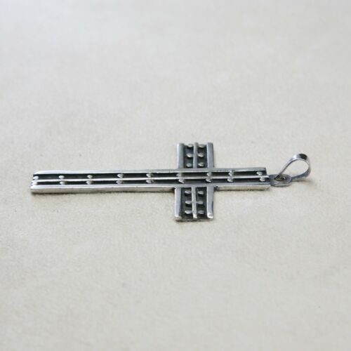 Vintage Sterling Silver Handmade Pendant, 925 silver cross TC-211