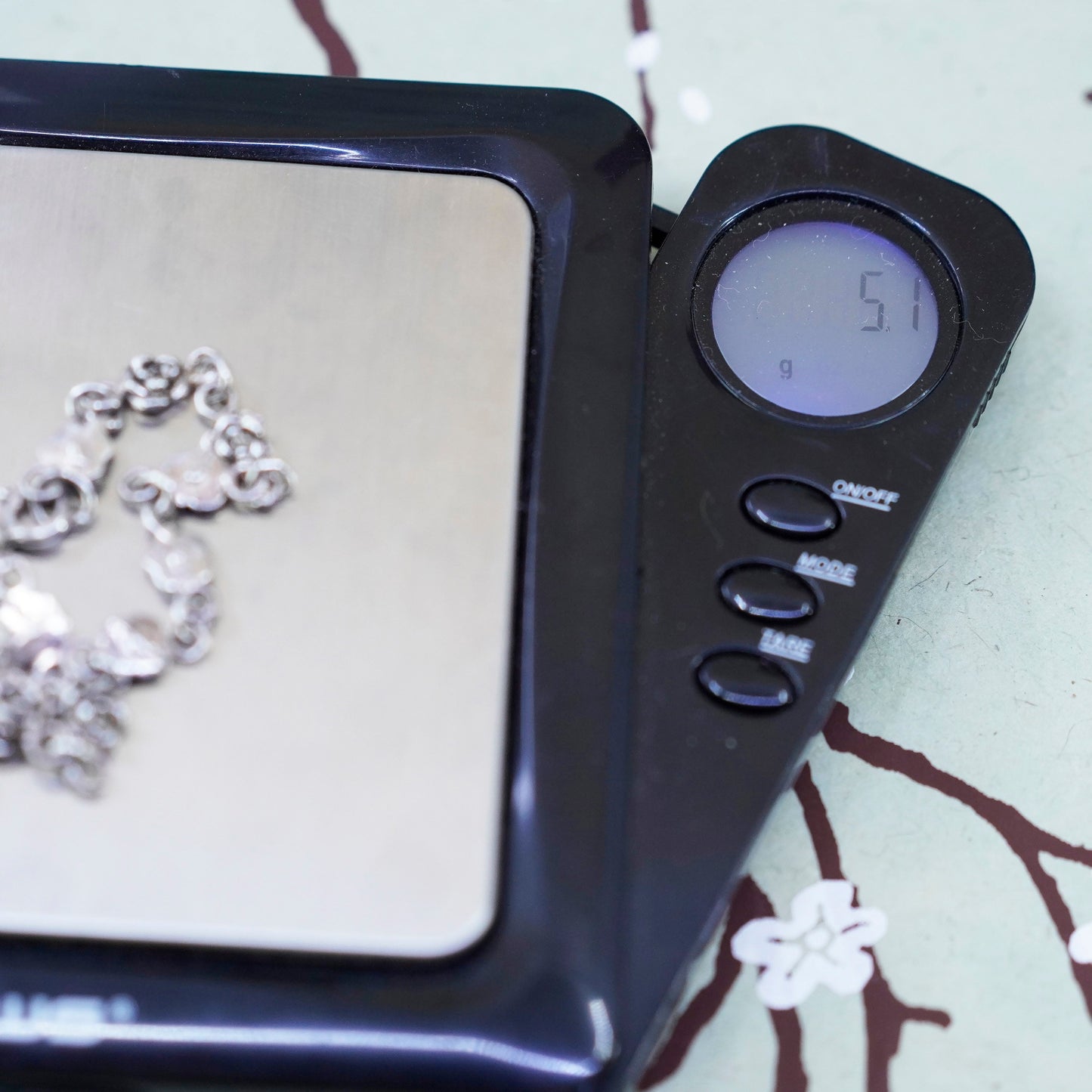 6.75”, sterling silver handmade bracelet, 925 flower beads, handmade jewelry