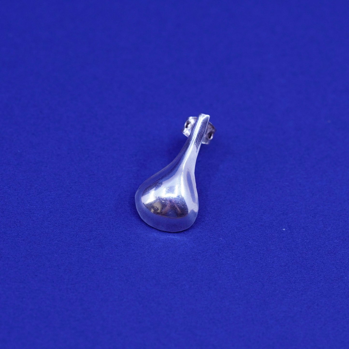 Vintage Mexico sterling silver handmade earrings, 925 teardrop drops