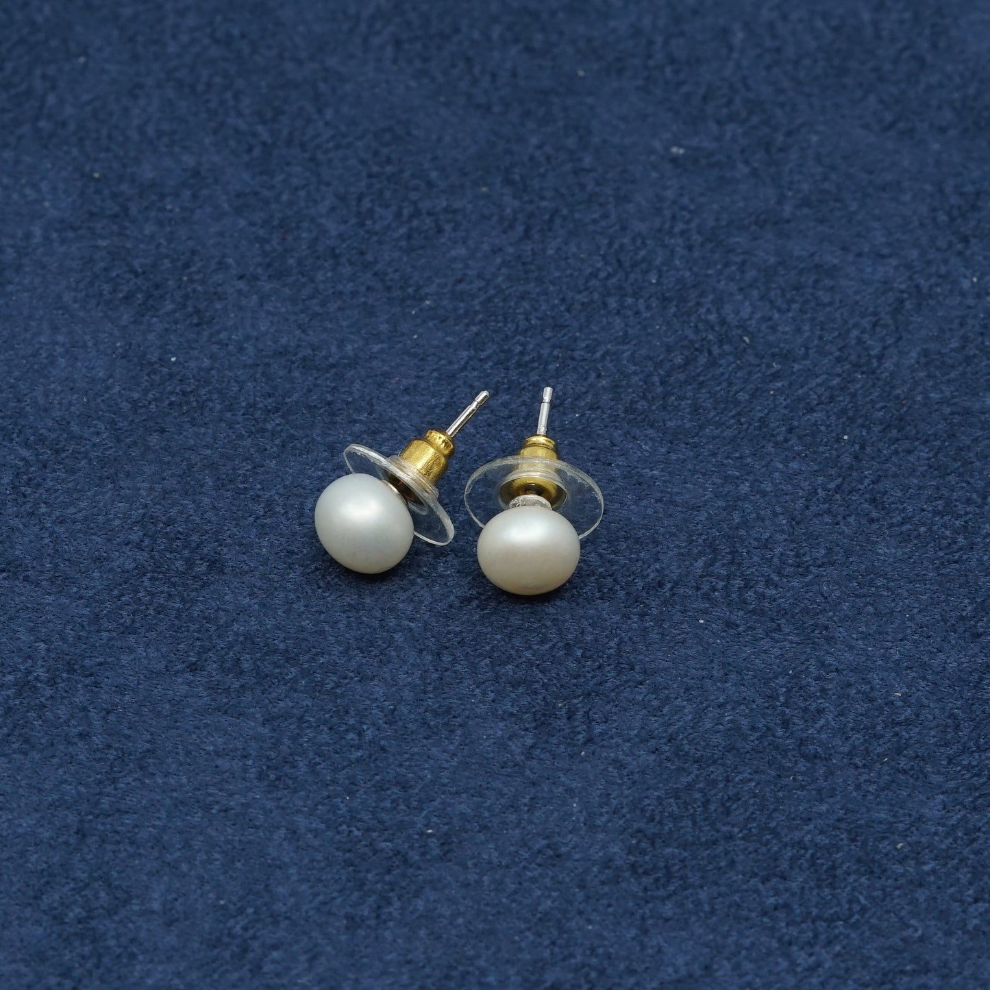 6mm, Sterling silver with pearl studs earrings, stamped 925