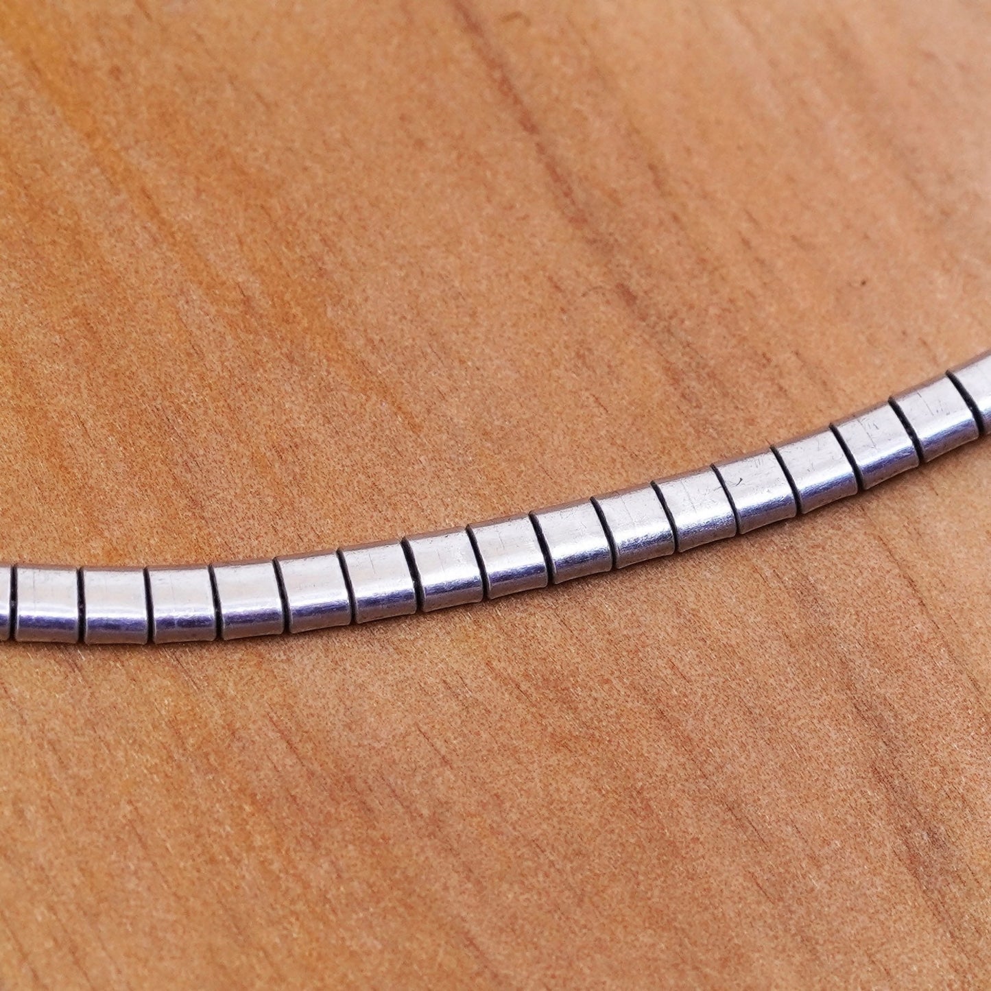 18”, 3mm, vintage Italy Sterling silver omega chain, Italy 925 necklace