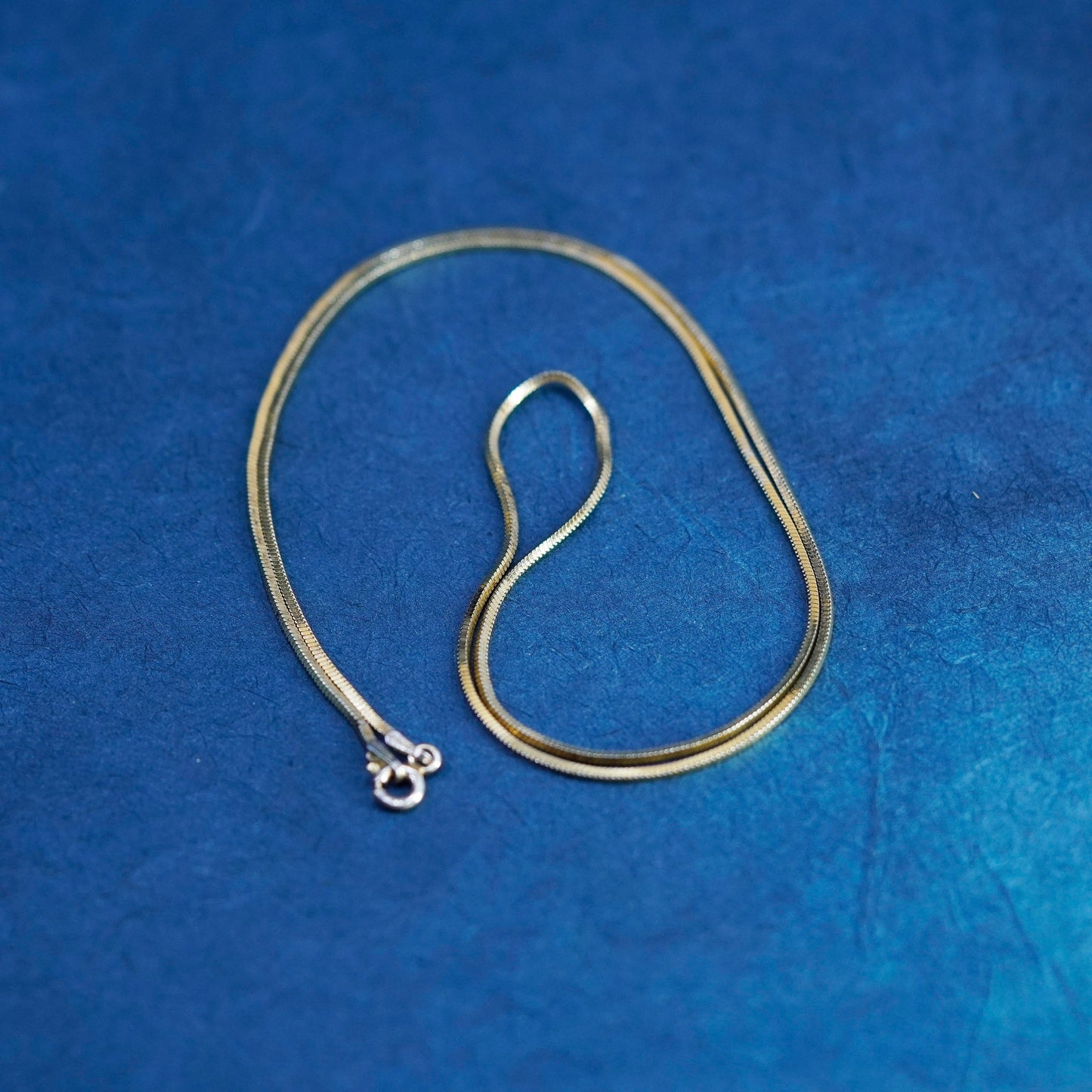 24”, vintage danecraft vermeil Sterling silver necklace, gold 925 snake chain