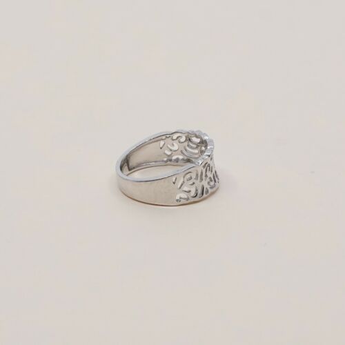 Size 7, Vtg Sterling Silver Handmade Ring, 925 Silver Band W/ Filigree Whirl