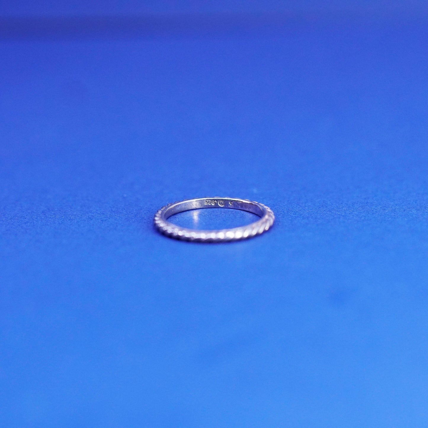 Size 7.25, vintage Sterling silver handmade ring, 925 cable band