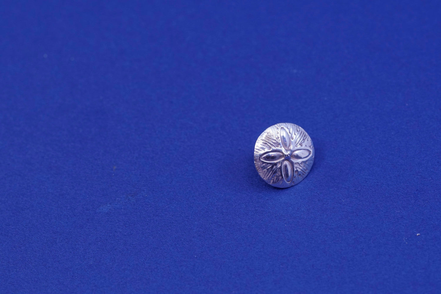 Vintage Sterling silver handmade earrings, 925 sand dollar studs