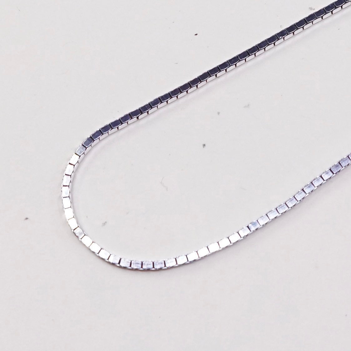 20", vtg sterling silver snake chain, fine Italy 925 silver chain