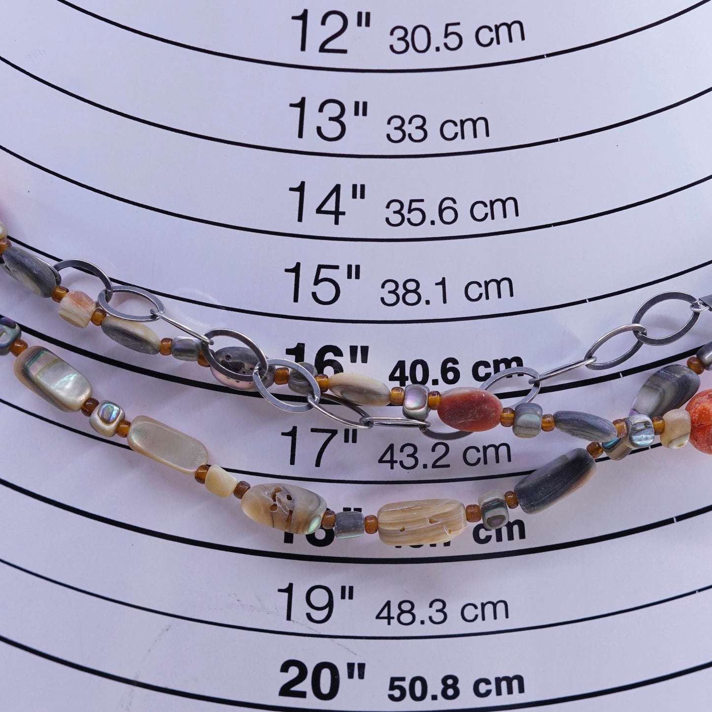 16”+2”, Silpada Sponge Coral Shell Bead Fiesta Sterling Silver Necklace N1563